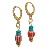 Golden earrings mystic soul red